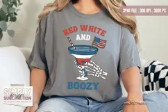 Red, White, & Boozy |American Martini| USA |Sublimation Product Image 4