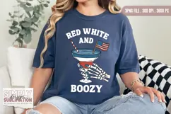 Red, White, & Boozy |American Martini| USA |Sublimation Product Image 3
