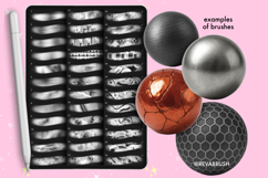 185 Procreate Metal Interior Gold Silver Texture brushes Product Image 3