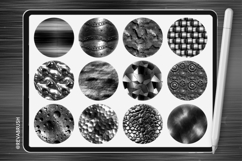 185 Procreate Metal Interior Gold Silver Texture brushes Product Image 4