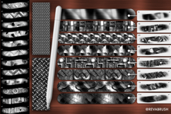 185 Procreate Metal Interior Gold Silver Texture brushes Product Image 8