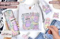 Pastel Teacher Design | Tumbler, T-shirt Png, and Stickers Product Image 1