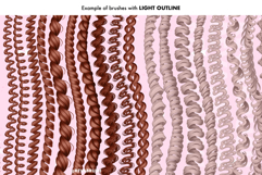 150 Procreate Hair Curly Outline Anime Manga dynamic brushes Product Image 2