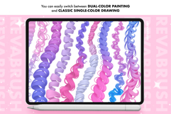 150 Procreate Hair Curly Outline Anime Manga dynamic brushes Product Image 6