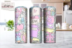 Pastel Teacher Design | Tumbler, T-shirt Png, and Stickers Product Image 3