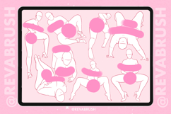 Procreate Female Body positive pose Adult Mature brushes Product Image 4