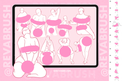 Procreate Female Body positive pose Adult Mature brushes Product Image 5