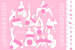 Procreate Female Body positive pose Adult Mature brushes Product Image 6