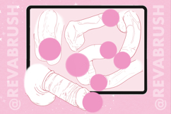 Procreate Male Pose Anatomy Adult Reference stamp brushes Product Image 3