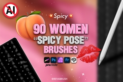 Procreate Women Female Pose Reference Body stamp brushes Product Image 1