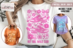Hot Girl Walk Club | 7 Color Variations | Sublimation Design Product Image 1