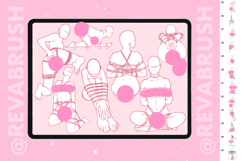 Procreate Adult Shibari Pose Mature Brushes Product Image 5