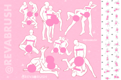 Procreate Adult Male Pose Love Gay Manga pose brushes Product Image 3