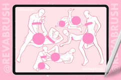 Procreate Adult Male Pose Love Gay Manga pose brushes Product Image 6