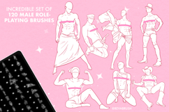 Procreate Adult Mature Male Anatomy pose stamp brushes Product Image 2