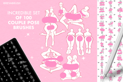 100 Procreate Couple Love Pose Mature Adult brushes Product Image 2