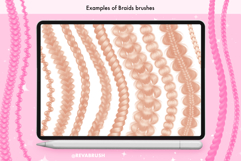 Procreate Hair braids brushes. Anime Manga Portrait Face Product Image 3