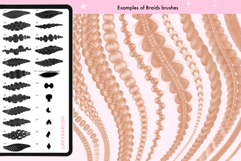 Procreate Hair braids brushes. Anime Manga Portrait Face Product Image 6