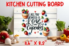 Kitchen cutting board / funny quotes All you need is love Product Image 1