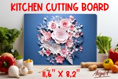 Kitchen cutting board, wall decor / 3d flowers cutting board Product Image 1