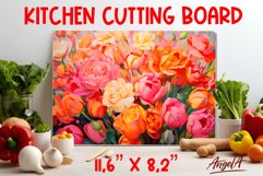 Kitchen cutting board, wall decor / bouquet of flowers png Product Image 1