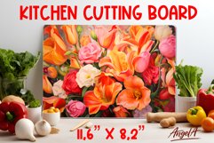 Kitchen cutting board, wall decor / bouquet of flowers PNG Product Image 1