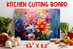 Kitchen cutting board, wall decor / bouquet of flowers PNG Product Image 1