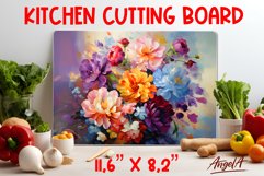 Kitchen cutting board, wall decor / bouquet of flowers PNG Product Image 1