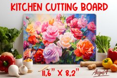 Kitchen cutting board, wall decor / floral chopping board Product Image 1