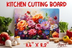 Kitchen cutting board, wall decor / bouquet of flowers, rose Product Image 1