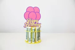 Happy Birthday Money Cake Svg, Money Cake Cash Gift Template Product Image 2