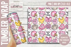 Seamless Born to Cheer 20 oz Sublimation Tumbler Wrap Png Product Image 1