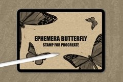 Ephemera butterfly stamp brush for Procreate Product Image 1