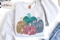 Sparkle Fall Pumpkin Sublimation PNG | DTF Transfer Design Product Image 2