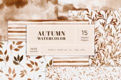 Autumn Watercolor Digital Papers Product Image 1