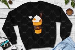 Halloween Coffee Watercolor Png,Clipart Product Image 5