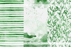 Green Watercolor Digital Papers Product Image 2