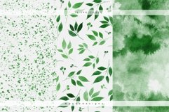 Green Watercolor Digital Papers Product Image 3