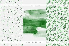Green Watercolor Digital Papers Product Image 5