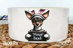 Rat terrier/ Easter dog / bad bunny / funny dog clipart Product Image 1