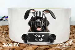 Newfoundland dog / Easter dog, bad bunny / funny dog clipart Product Image 1