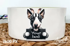 Bullterrier / Easter dog, bad bunny / funny dog clipart Product Image 1