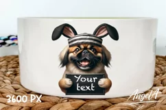 Pekingese / funny dog clipart / Easter dog / bad bunny Product Image 1