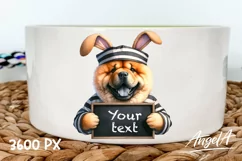 Easter dog / bad bunny / funny dog clipart / Chow chow PNG Product Image 1