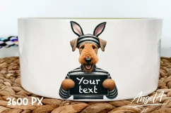 Easter dog clipart / bad bunny / funny dog / Airedale PNG Product Image 1