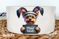Yorkshire terrier / Easter dog clipart / bad bunny PNG Product Image 1