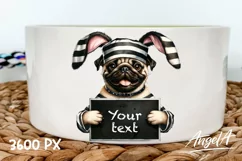 Pug dog / Easter dog / bad bunny / funny dog clipart Product Image 1