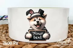 Akita / Easter dog clipart / bunny ears/ funny dog clipart Product Image 1