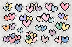 Cute Pastel Hearts PNG &amp; SVG Product Image 3