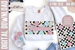 Groovy Checkered Director Sublimation and Dtf Design | PNG Product Image 1